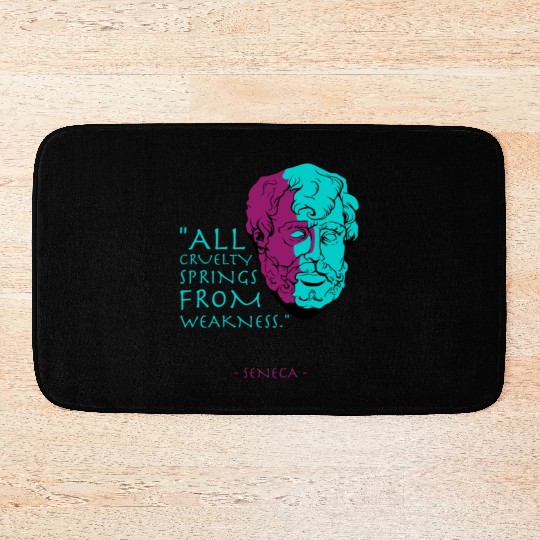 Seneca Stoic Philosophy Quote Bath Mats