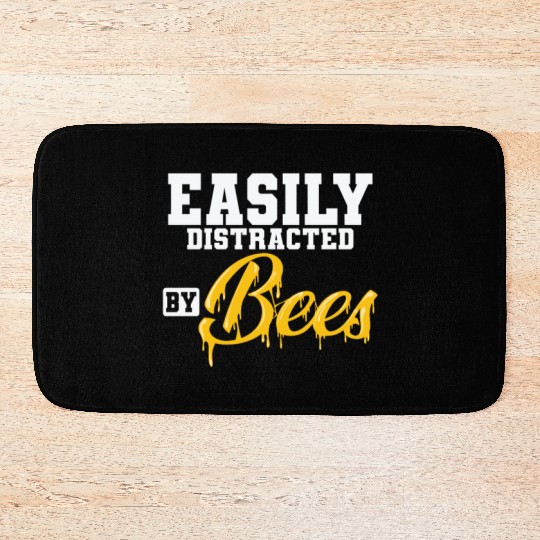 Beekeeper Honey Easily Distracted by Bees Bath Mats