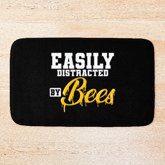 Beekeeper Honey Easily Distracted by Bees Bath Mats