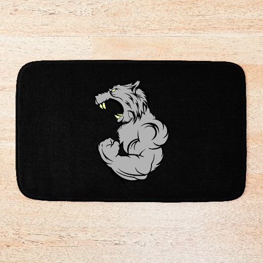wolf beast 2 Bath Mats