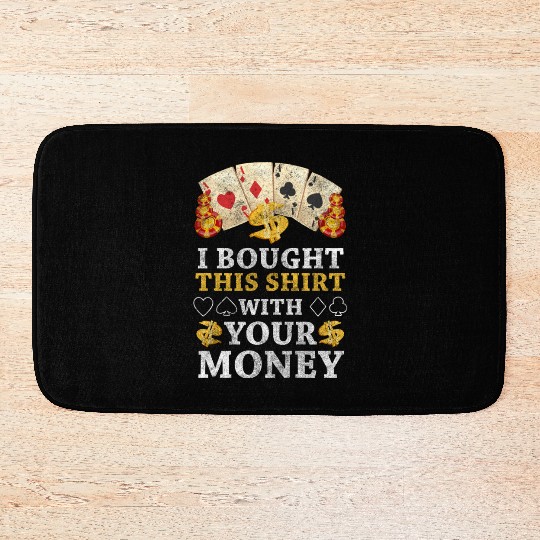 Cards Gamble Poker Face Game Bath Mats