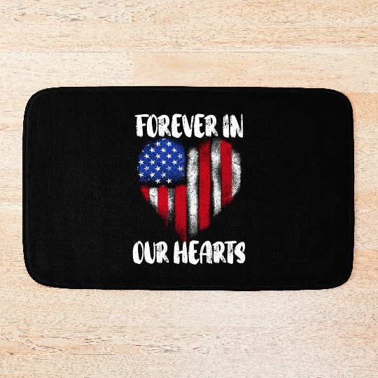 Patriotic Veteran USA Flag American Memorial Day Bath Mats