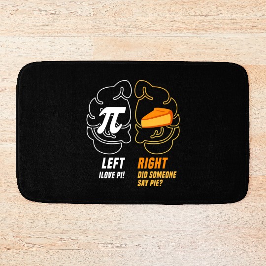 pi day celebration, math pi brain for celebrate pi Bath Mats
