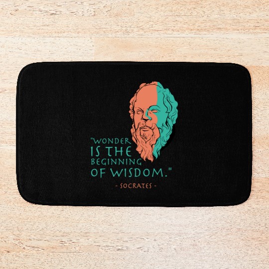 Socrates Stoic Philosophy Quote Bath Mats
