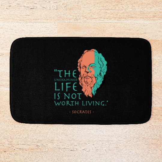 Socrates Stoic Philosophy Quote Bath Mats