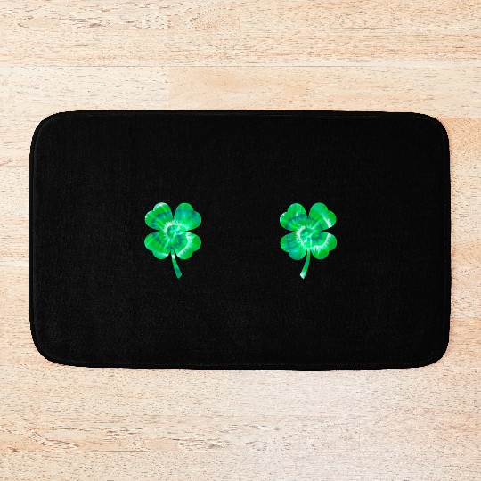 Shamrock Boobs Tie Dye Irish Boobies St Patricks Bath Mats