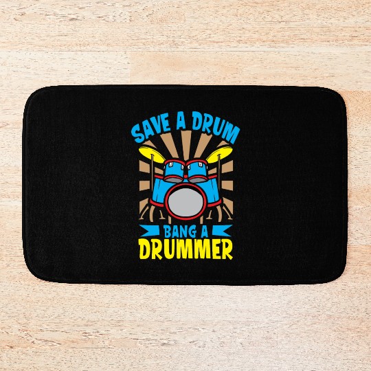 Drummer Drums Music Drum Set Drumming Bath Mats