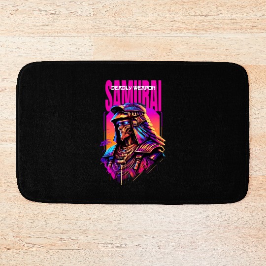 Samurai Cyber Warrior Gift Idea Bath Mats