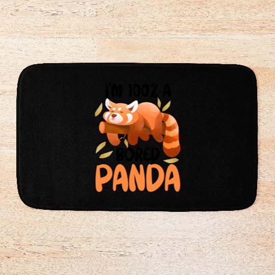 Red Panda Bored Cute Animal Lazy Animal Lover Bath Mats