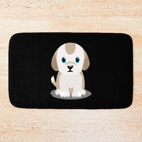 Cute and Adorable Light Brown Puppy Bath Mats
