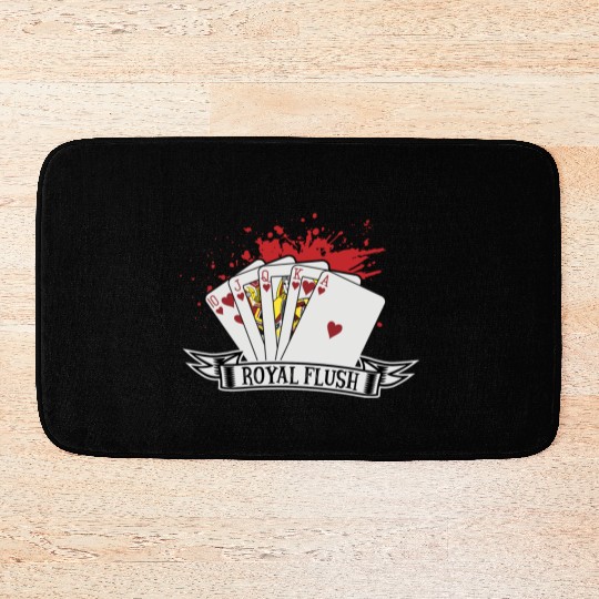 Poker Card Game Skat Poker Night Royal Flush Check Bath Mats