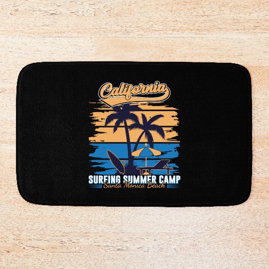 California Surfing Summer Camp Bath Mats