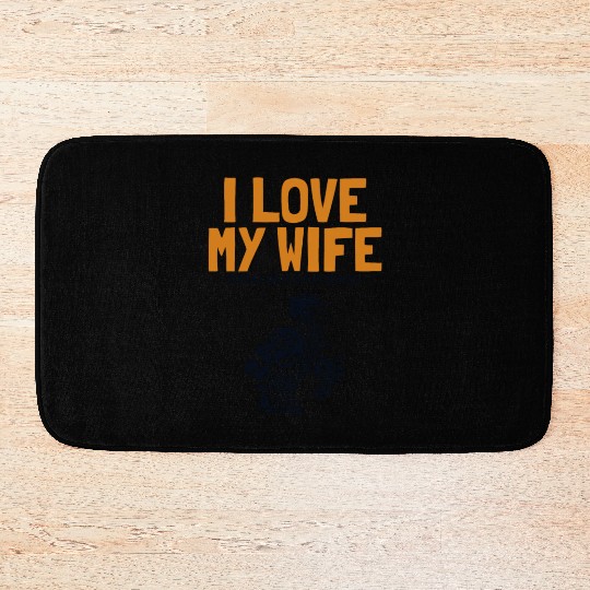 I Love My Wife Lacrosse Lax Legend Fan Mom Goalie Bath Mats