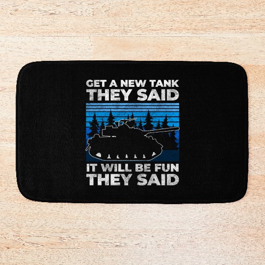 Main Battle Tank Steel Guns Armed Forces Bath Mats