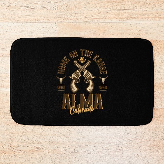 Alma Colorado wild west town Bath Mats