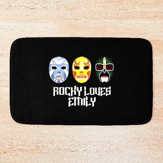 Rocky Loves Emily Funny Bath Mats