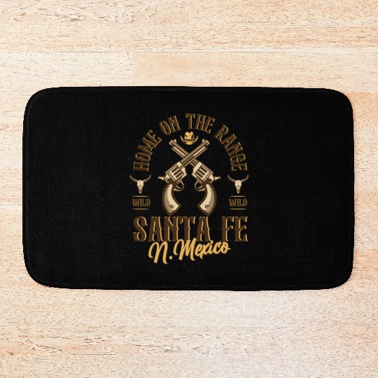 Santa Fe New Mexico wild west town Bath Mats