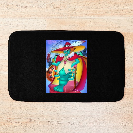 Cornbread Shrimp Da' Pimp (green) Bath Mats