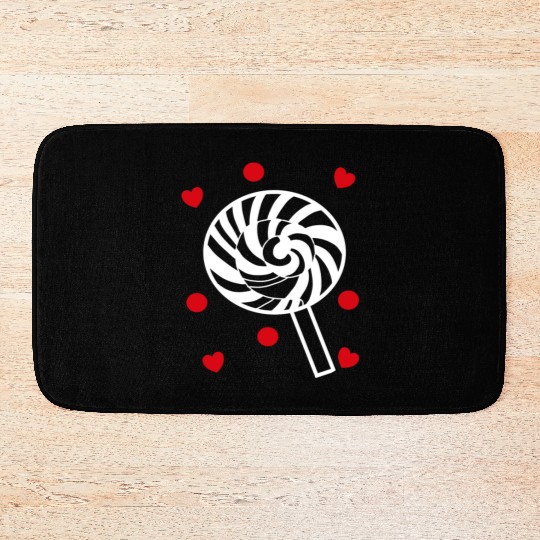 cute candy sweet lollipop lover Bath Mats