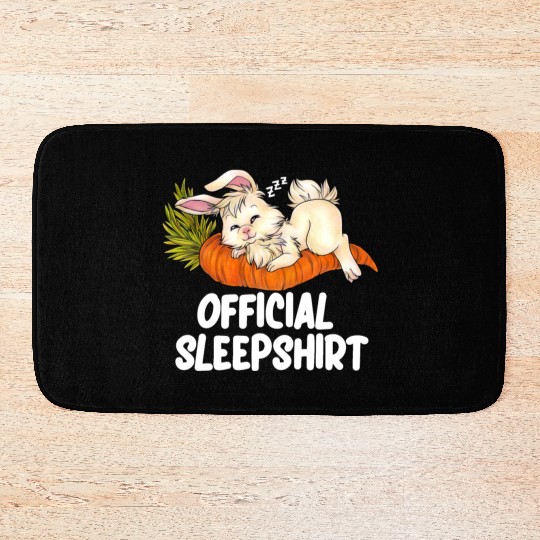 Sleep Bath Mats Sleeping Cute Bunny Chibi Rabbit