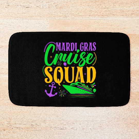 Mardi Gras Family Cruise Squad Vacation Matching F Bath Mats