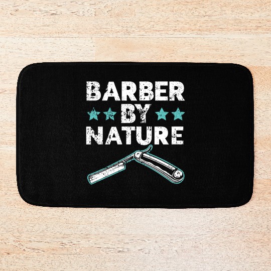 Barber By Nature Haircut Barbershop Hairstylist Bath Mats