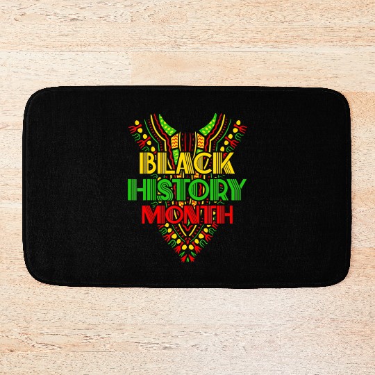 Black History Month Juneteenth Kente Dashiki Cost Bath Mats