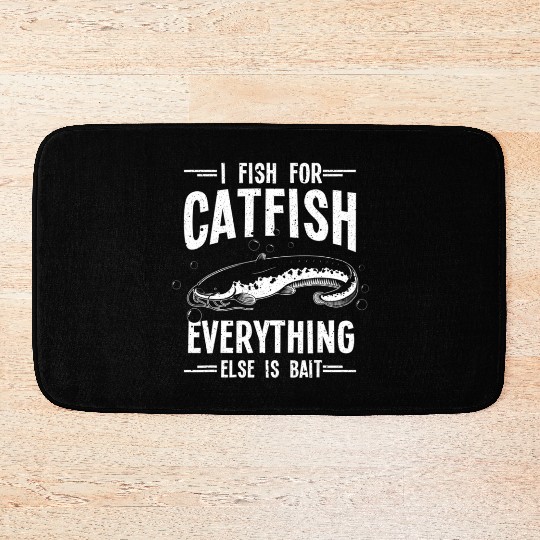 Funny Catfishing Design For Men Women Catfish Fis Bath Mats