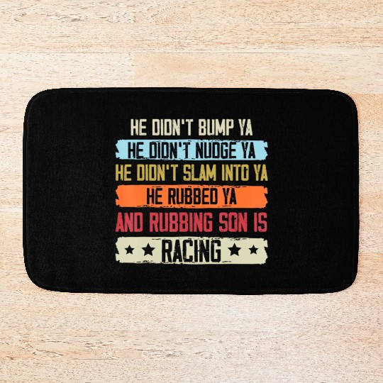 Funny Dirt Track Racing Sprint Car Speedway Racer Bath Mats