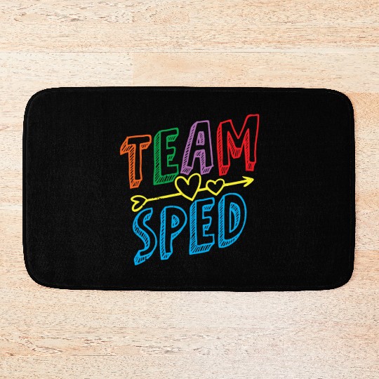 Team Sped Awareness Special Education Teacher Bath Mats