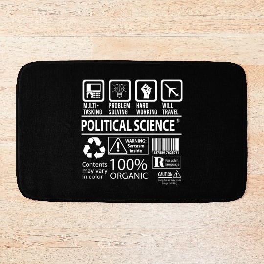 Political Science Bath Mats - Multitasking Job Gift