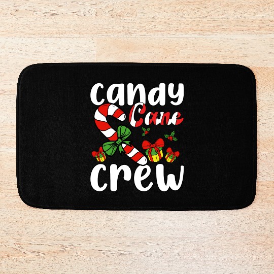Candy Cane Crew Christmas Kids Bath Mats
