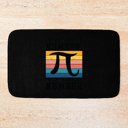 Pi Day Retro Mathematics Pi Symbol Math Number Bath Mats