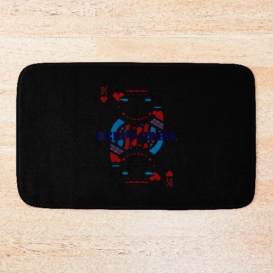 DEBIT CARD King of Hearts Playing Card Bath Mats