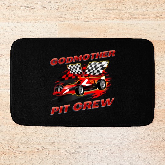 Godmother Pit Crew Race Car Birthday Party Racing Bath Mats