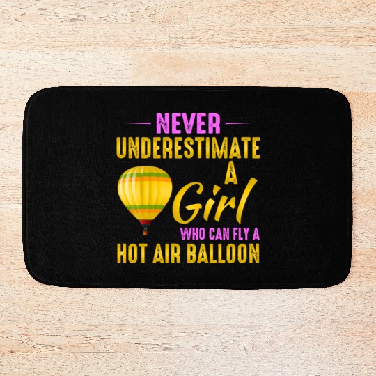 Hot Air Ballooning Hopper Balloon Ride Balloonist Bath Mats
