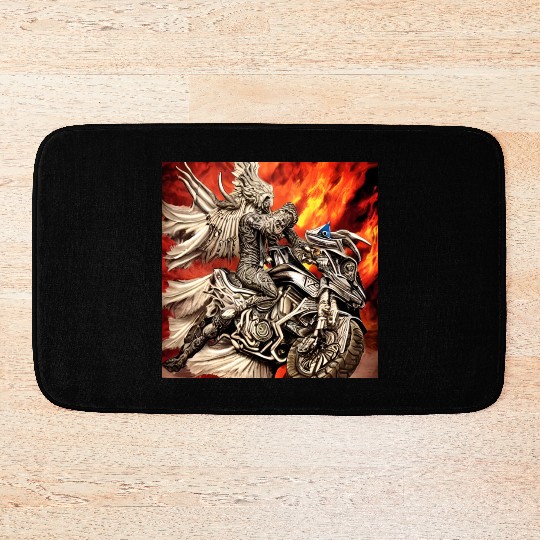 Devil Hellfire Riding Motorcycle Bath Mats