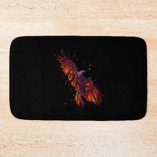 Hawk flying Bath Mats