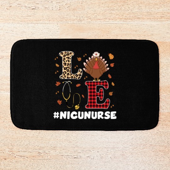 Cute NICU Nurse Thanksgiving Bath Mats