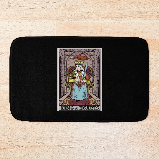 King of Hearts Tarot Card Bath Mats