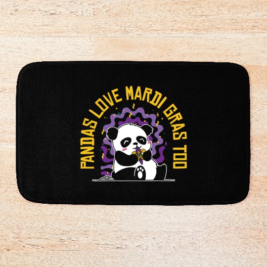 Mardi Gras Carnival Panda Mask Parade Costume Bath Mats