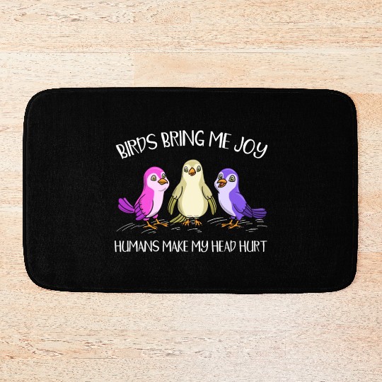 Bird Owner Bird Lover Ornithology Birdwatching Bath Mats