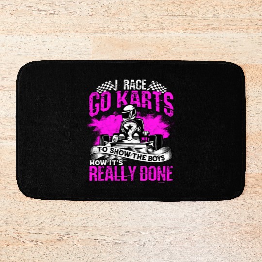 Go Kart Racer Pit Crew Car Racing Karting Bath Mats