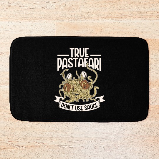 Atheist Atheism Flying Spaghetti Pastafarianism Bath Mats