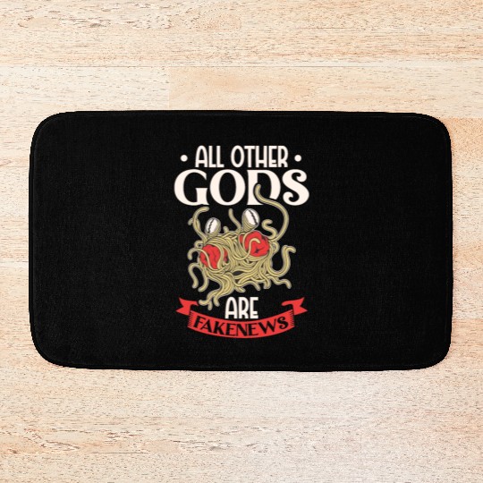 Atheist Atheism Flying Spaghetti Pastafarianism Bath Mats
