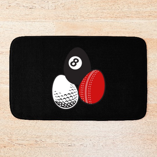 Cue Sports Billiards Cricket Golf Easter Egg Balls Bath Mats
