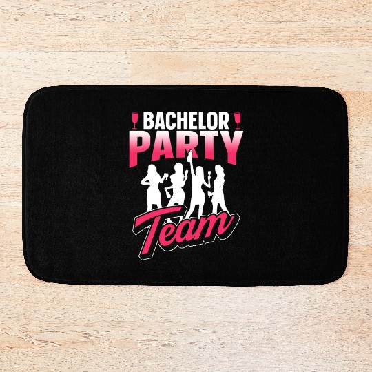 Bachelor Party Team Bride Groom Bath Mats