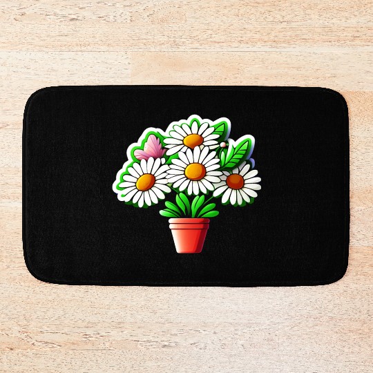 Daisy Flower Sticker Bath Mats