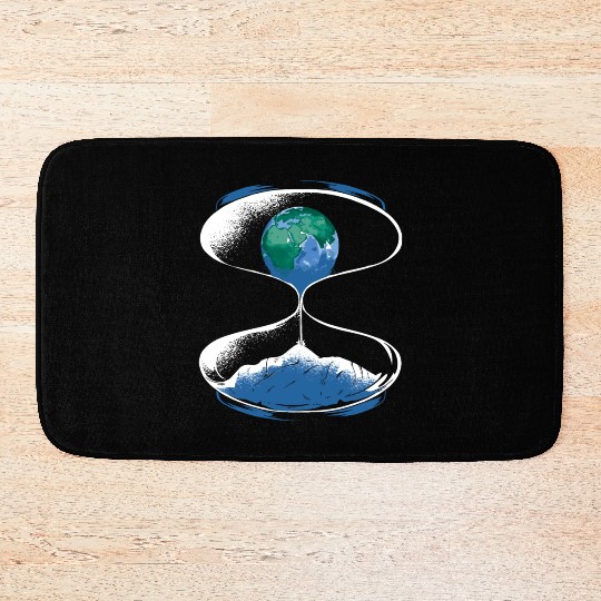 Mother Earth Time Is Running Bath Mats