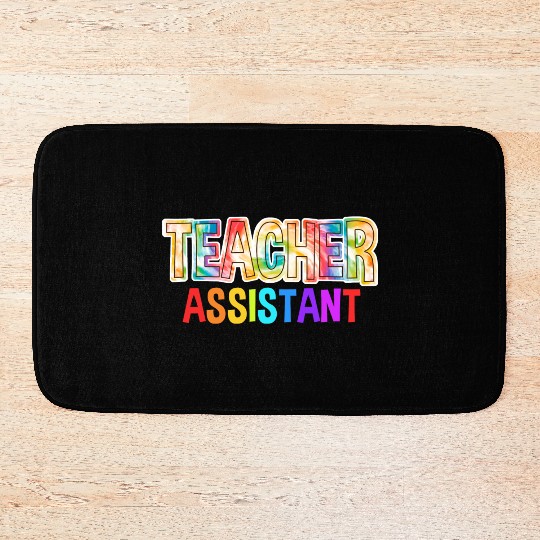Teacher Assistant Tie Dye Back To School Bath Mats